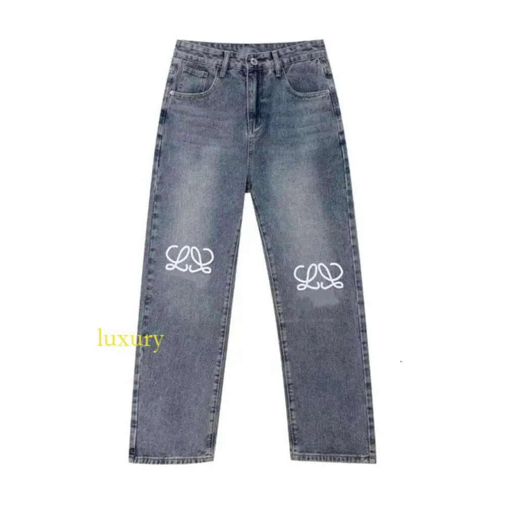 Loewew Jeans Mens Designer Legh Open Fork Tight Capris Denim Straight Onersers add fleece ficken spiteen slimming Jean Pants Brand Homme Clothing303