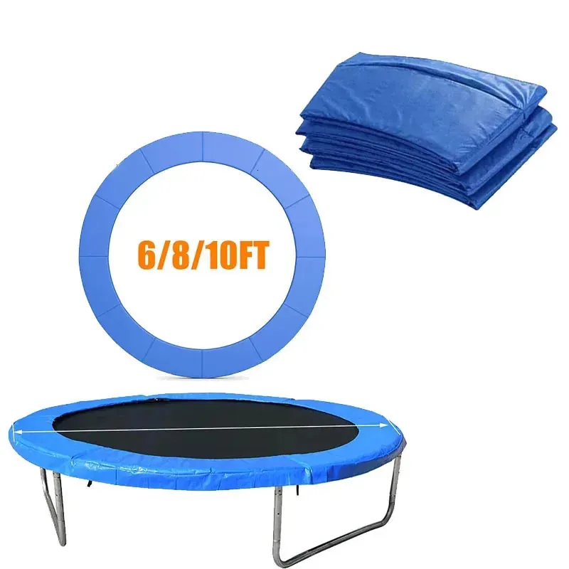 Universal Replacement Trampoline Safety Pad Mat Waterproof Accessories Spring Protection Cover Fits 6ft 8ft 10ft 240416