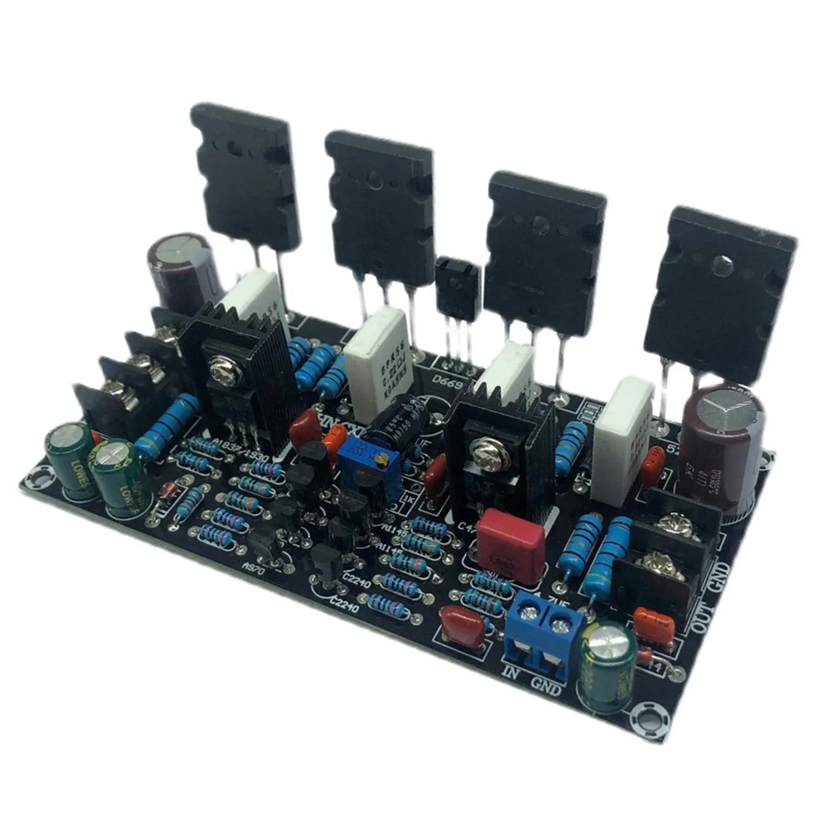 Household 200W Mono Power Amplifier Board Module, 5200/1943 PCB Board after Tube amp, for Machine Equipment