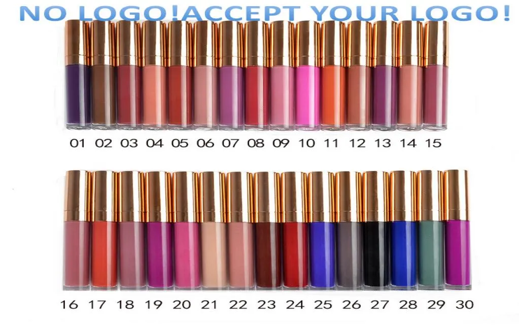 No Brand40 Colors Velvet Matte Lip Gloss Imploude Lipgloso de labios personalizado Librillo Liquid Libring Libricio Acepte su logotipo4559250