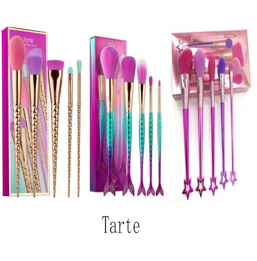 5 pcs Un ensemble de brosses de maquillage de marque set corsets Cosmetics Brush Spiral Makeup Makeup Brush Unicorn Vis Makeup Tools 3 Styles5936385