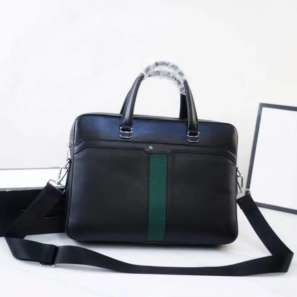 Luxurys Designer Taschen Aktentasche Männer Business Paket Laptop -Tasche Schriftzeichen Metall Design Leder Handtasche Messenger Kapazität Schulter Han 284s