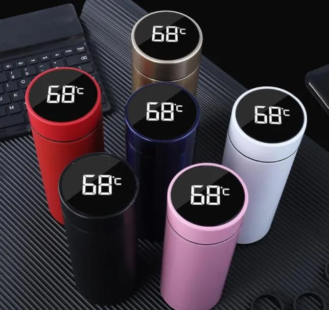 water bottle Temperature Display Smart Stainless Steel Vacuum Flasks Coffee Mug Tumbler Leak Proof Thermos cup8818564