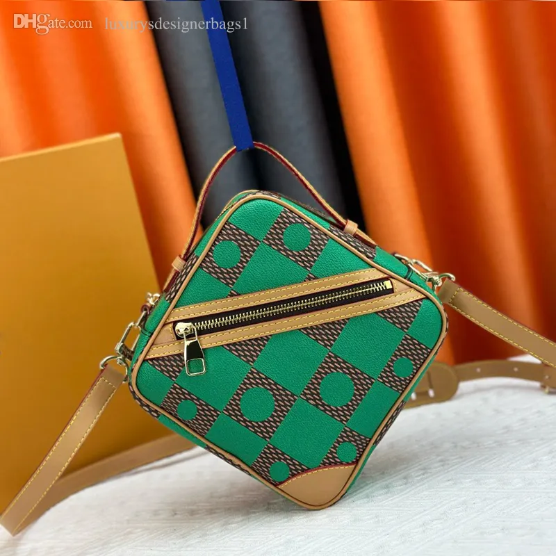 Designer bag shoulder bag handbag mens fashiona crossbody bag Checkerboard pattern Messenger bag Small square bag Genuine Leather Pharrell Williams