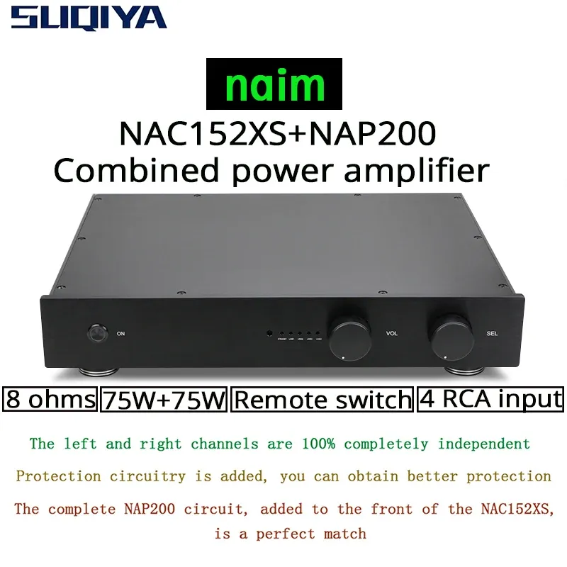 Усилитель suqiyanew на основе Naim NAC152 Preamp NAP200 Комбинированный усилитель 75W+75W 8 Ом 4 -Way RCA вход RCA с версией дистанционного управления