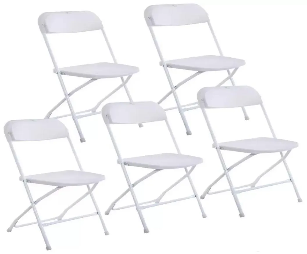 Estoque dos EUA Novo Cadeiras de Cadeiras de Casamento de Plástico Cadeira de Evento de Casamento Comercial White2289243
