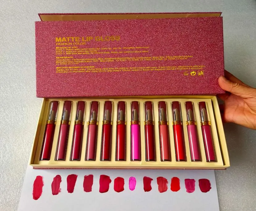 Matte Matte Lip Gloss Lipstick Lip Gloss Sets 12colors Lipstick Collection Lipsticks Lipgloss Setlip GlossLipstick Waterproof4059338