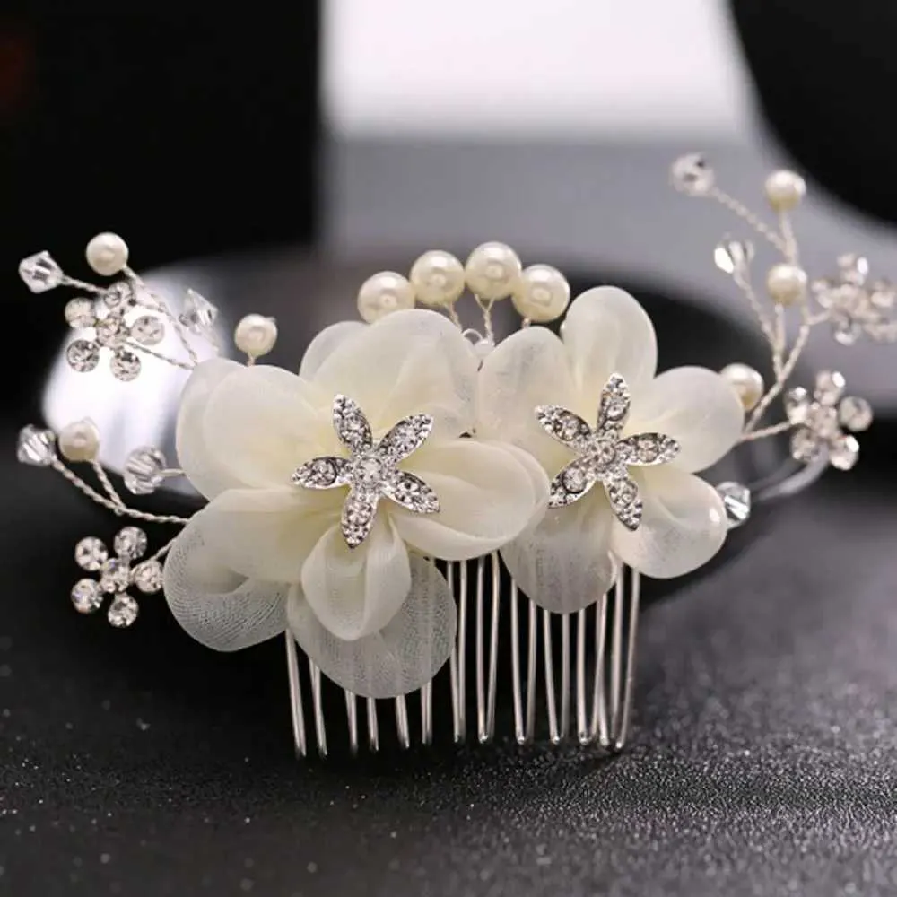 Biżuteria do włosów ślubnych multi style eleganckie kryształowy perłowy kwiat biżuteria włosy