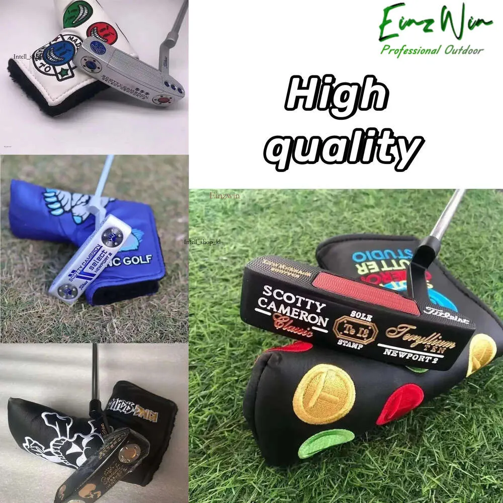 Designer Golf Club Special Newport 2 Balck Human Skelety Scotty Camron Putter Special met golf headcover Lucky Four-Leaf Clover Men's Golf Putter met Logo 762