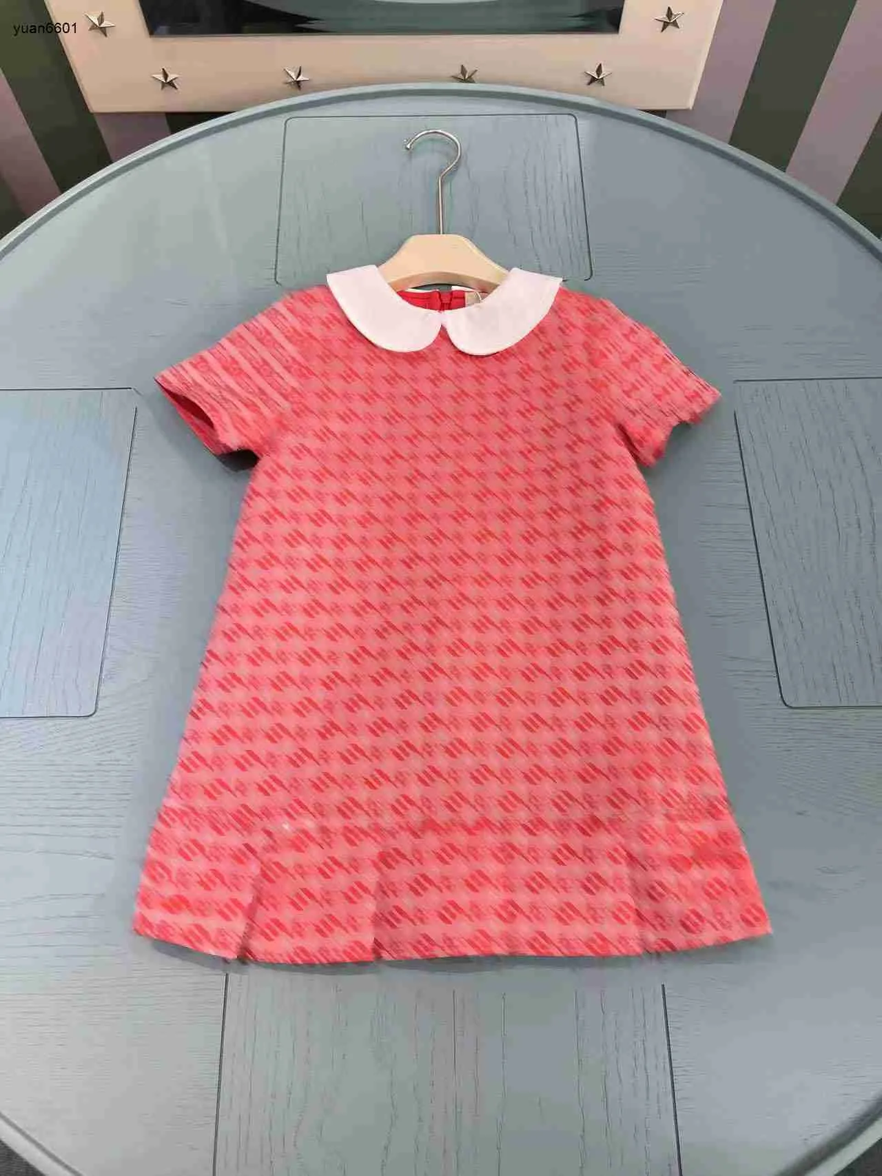 Популярная юбка для девушек летнее платье принцессы размер 100-150 см. Детская дизайнерская одежда Полный отпечаток кругового логотипа Baby Partydress 24April