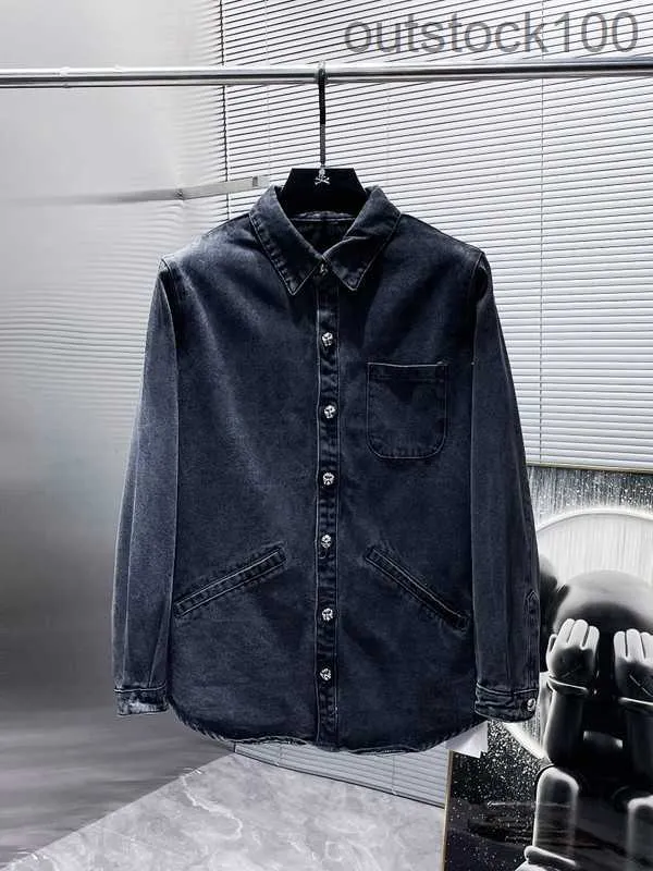 Tendance luxe de luxe CH-Chemises de marque chouettes pour femmes hommes en détresse de la chemise en jean noir en difficulté