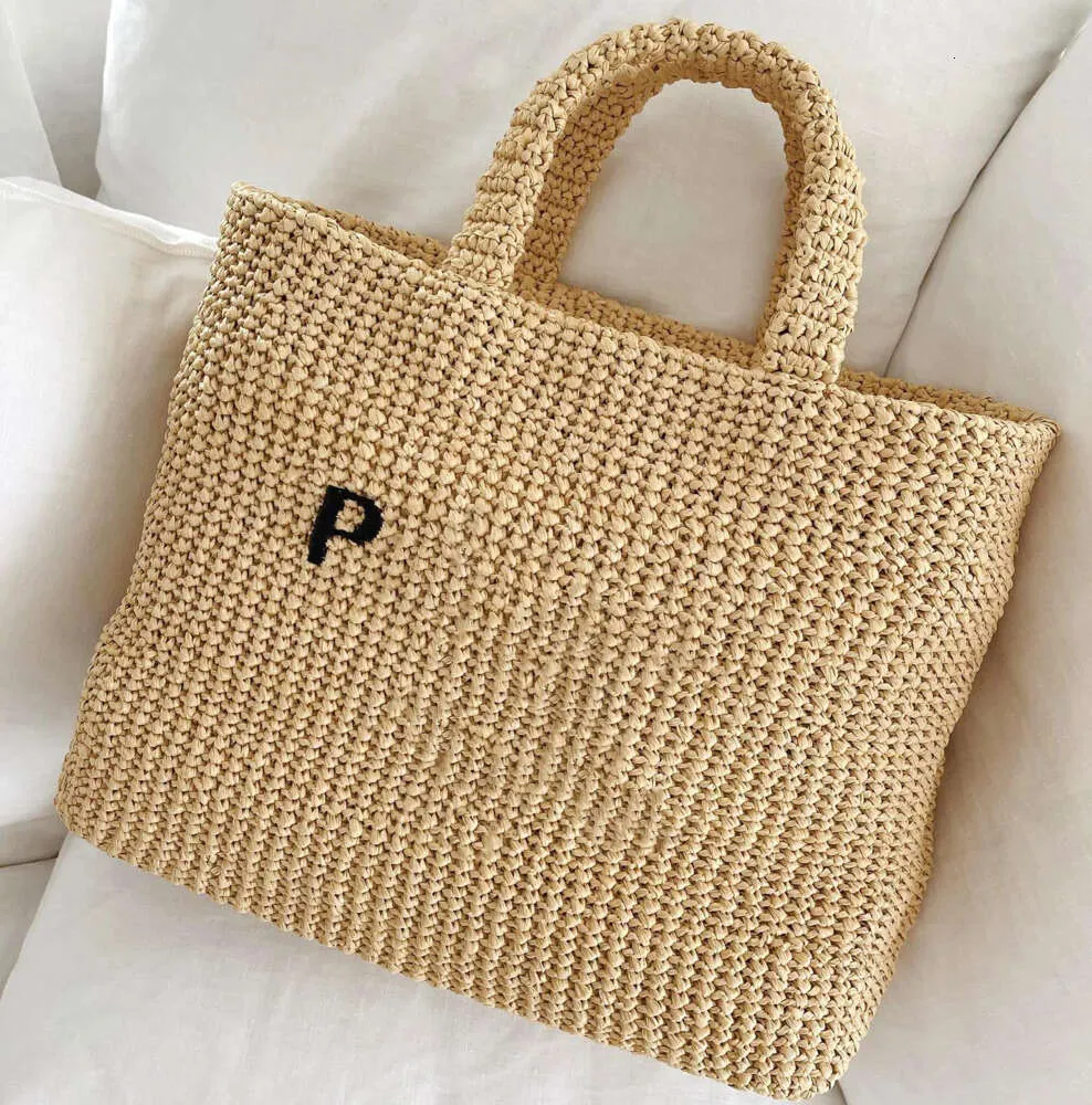 Classic triangle Straw Raffias Large capacity beach bag luxury weave shopper Womens handbag weekend mens clutch Crossbody designer Shoulder totes886