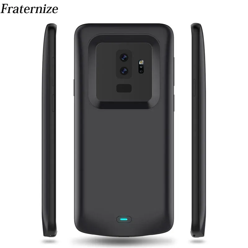 Schroevendraaiers 5200mAh Slim Battery Case pour Samsung Galaxy S9 Plus en silicone à talons d'amortisseur rechargeable Couverture de charge de banque d'alimentation pour Samsung S9