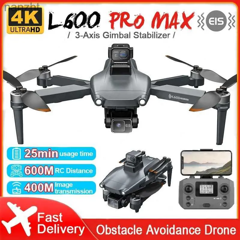 Drones L600 Pro Max Drone 4K Professional G Laser Obstacles Évitement FPV Drone 5G WiFi Eis RC Quadcopter vs L900 Pro Max WX