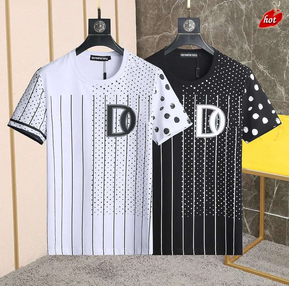 i S Designer Mens T Shirt Italian Milan Fashion Polka Dot z paski Tshirt Tshirt Summer Blay Hip Hop Streetwear 100 Cotton WXPB 8VVN