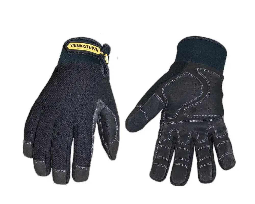 Gants 100% étanches, au vent, à usurement et aux gants de travail durables, durables, confortables et d'hiver (s / m / l / xl / xxl / xxxl, noir)