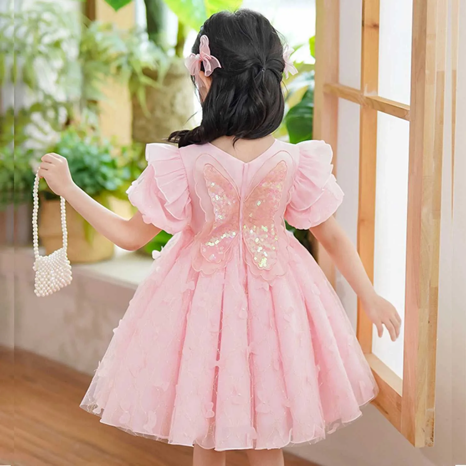 Girl's Dresses Shiny Toddler 4-12 Years Little Girls Puff Sleeves Floral  Print Bowknot Formal Dress from Dhgate Girl's Dresses - price 37.0