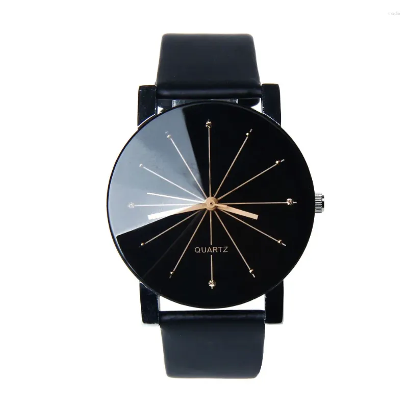 Montre-bracelets les plus vendus des hommes regardés hommes quartz cadran horloge en cuir montre la montre rond