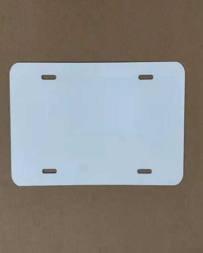 12x6quot sublimação em branco placa de carro de metal transferência de calor