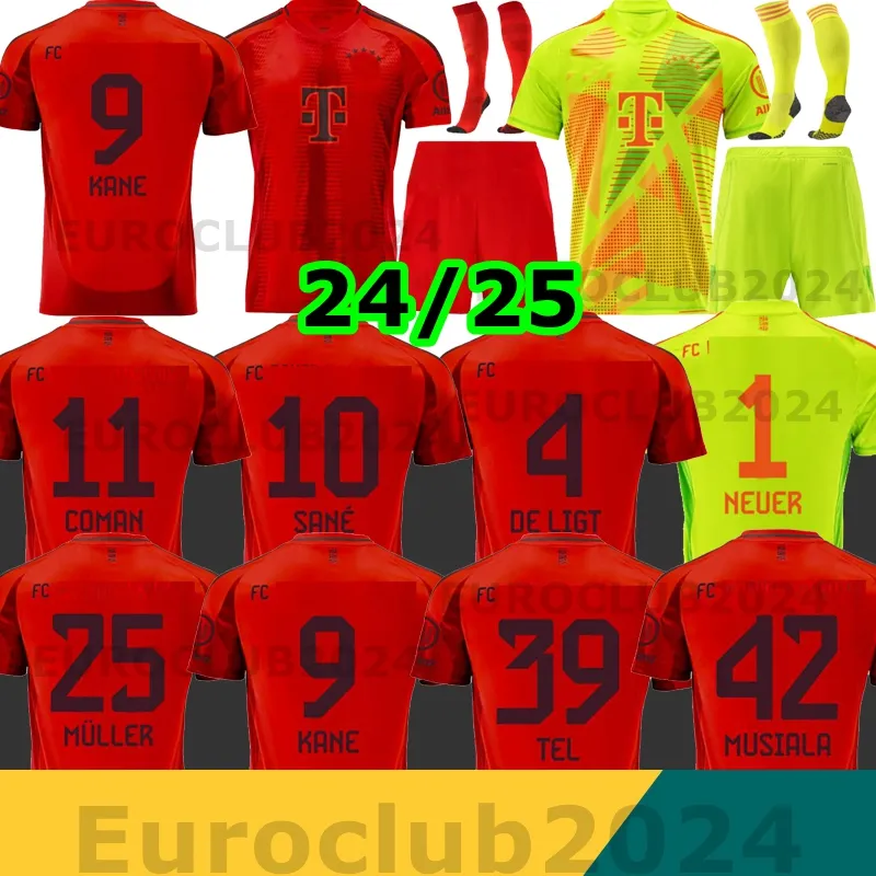 24 25 كرة قدم جيرسي كين Sane Goretzka Gnabry Camisa de Futebol Men Kids Kit Kimmich Fans Player Bayern Munich Oktoberfest Joao Cancelo Neuer 2024 2025 Football Shirt