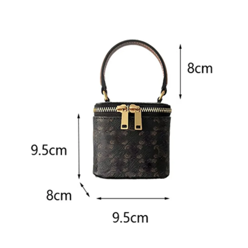 Designer liten fyrkantig låda påse 2023 ny väska kvinnlig kohud vintage utskrift enkel axel crossbody handväska