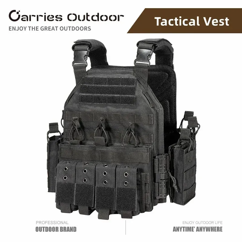 Tactisch Vest Militair gevechtspantser Vest 1000D Nylon Hunting Airsoft Vest Verstelbaar Outdoor CS Training Molle Vest 240430