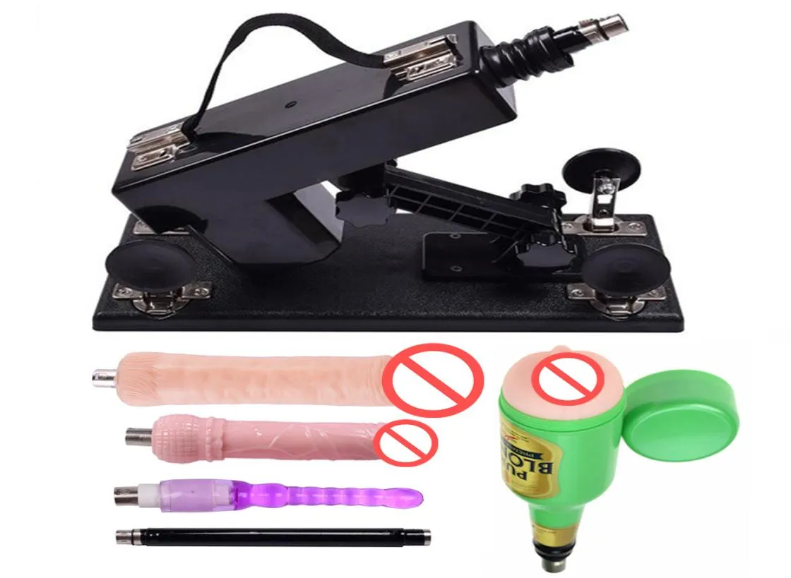 Version mise à jour Machine de sexe avec accessoires Masturbation femelle pompage pistolet Automatic Vibrator Gun Sex Meubles pour couples Sex 1040527