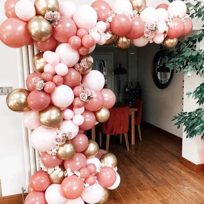 Dekoracja imprezy Macaron balony girland girland dziewczyna Pierwszy urodziny wystrój baby shower chrome złote ballony w stylu vintage Temed