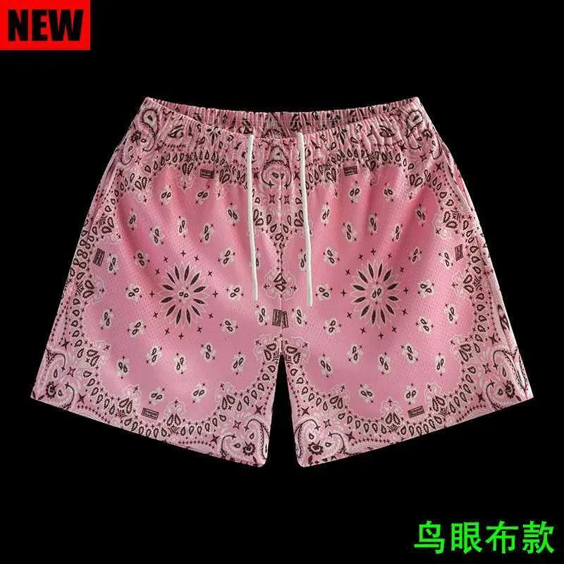 Short masculin de cajou motif de fleurs de fleurs shorts décontractés l'été séchage rapide hommes respirants coulant basketball sports américains shortsl2405