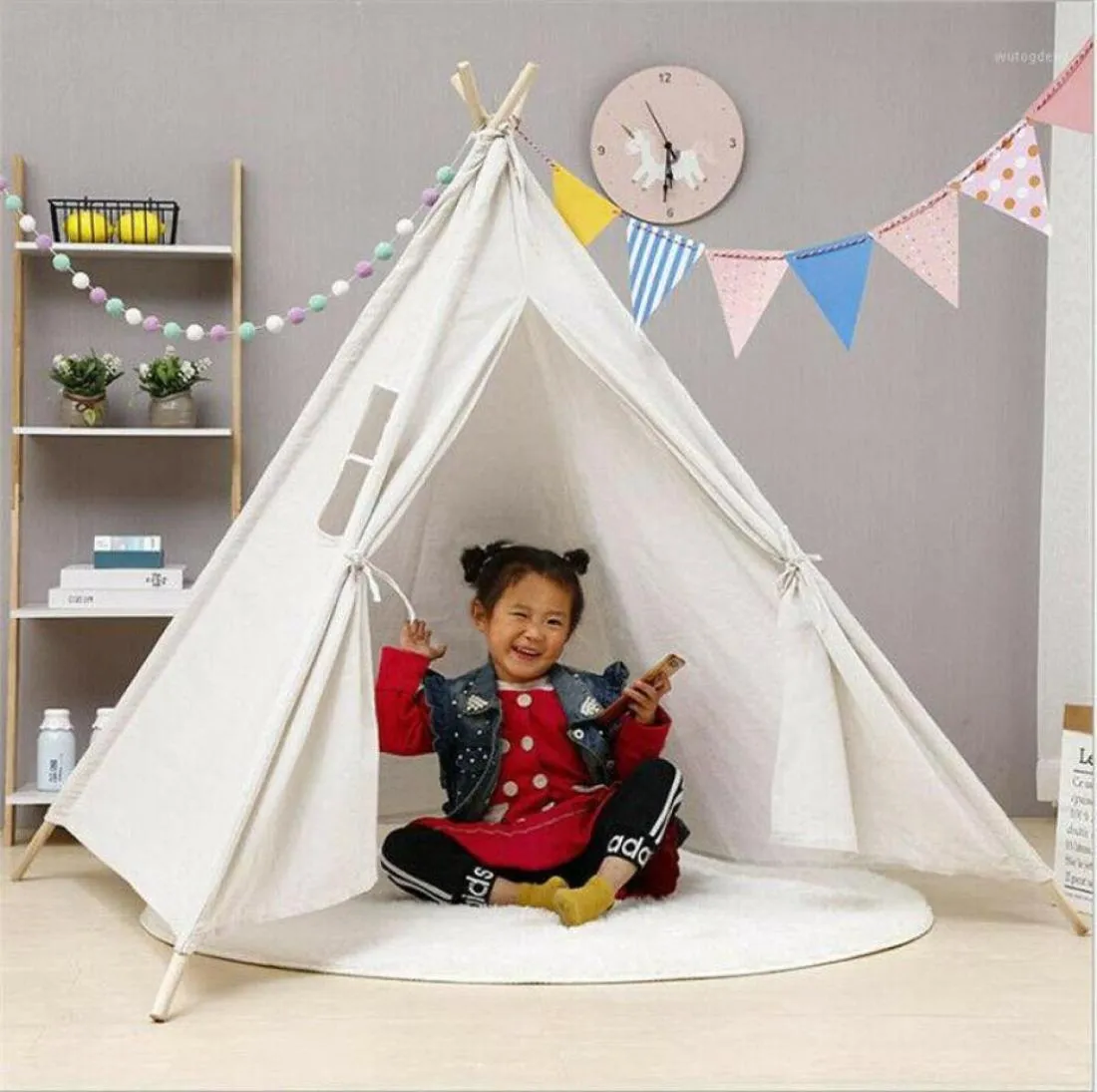 Muggen net kinderen draagbare tenten prinses 160 cm kinderen tipee binnenshuis tent2259735