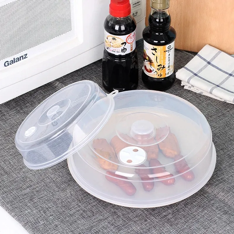 NUEVO Guardia de salpicaduras de alimentos Alimentos de microondas Anti-Sputtering Hort Oil Tapa resistente al calor de la tapa para el calor para el goteo de alimentos de microondas