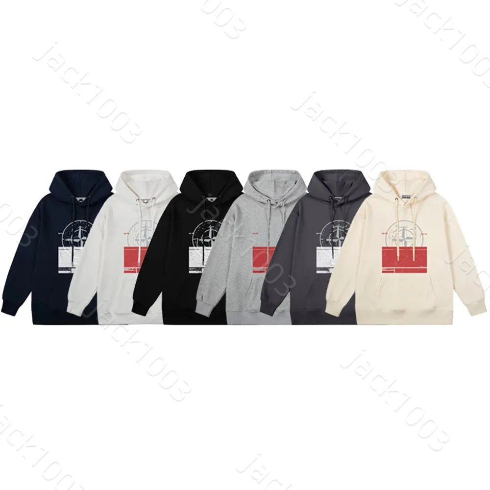 ISLAND New Men Couple Hoodie Sweatshirts STONE Fashion Compass Letter logo print pattern loose Oversized Cotton Casual hip-hop Hoodies Pullover Men Clothing