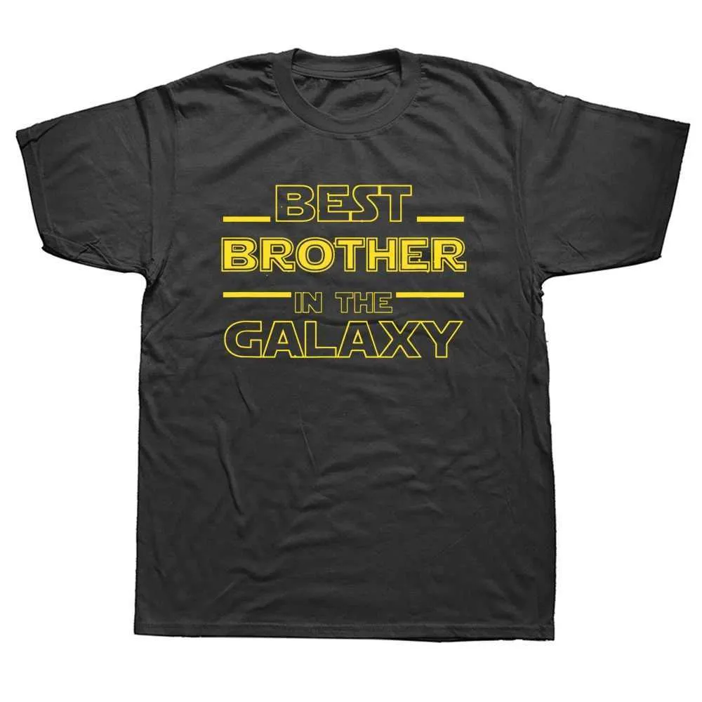 RTS Interessanter bester Bruder in Galaxy T-Shirt Grafik Baumwolle Streetwear Kurzärmeler Onkel Big Bro Geburtstagsgeschenk T-Shirt für Männer J240506