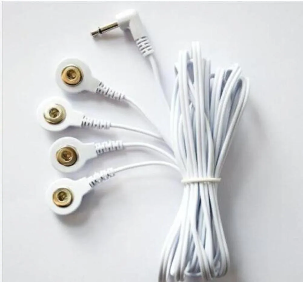 10pcs Remplacement Firs Fires Electrode Connecteur de câbles pour Tensems MachineMassagerdc Head 35 mm SNAP 35 mm 4 Head8515711