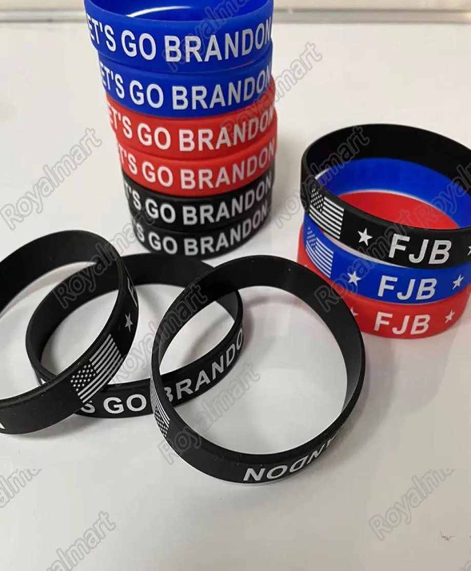 Let039s Go Brandon Silicone Bracelet Party Favor Rubber Wristband Presidential Election Gift Wrist Strap7902030
