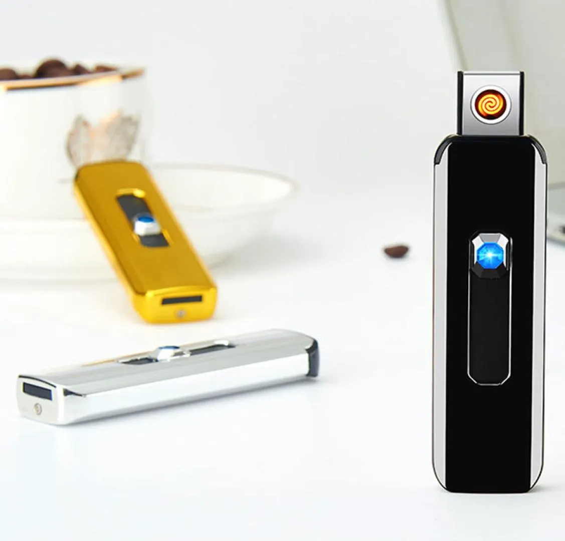 Lighter de cigarette rechargeable Ligners de chargement USB Lignes de vent Smart Lighters Fil de chauffage portable Lights USB BH28776259399