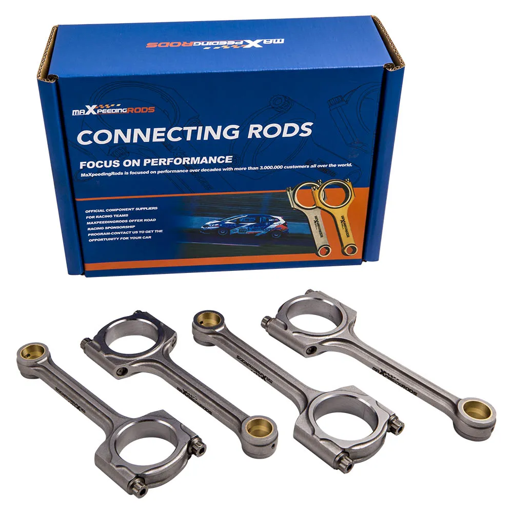 단조 I- 빔 MaxPeedingRods 새로운 레이싱 커넥팅로드+ARP2000 Honda GK5 L15B L15B2 용 142.5mm.