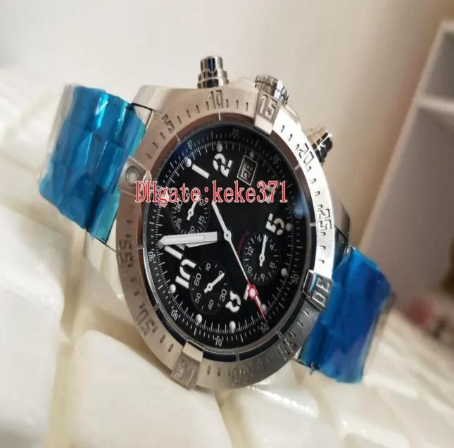 2Color Moda de alta qualidade Os relógios de pulso de alta qualidade de 48 mm de aço inoxidável A13371111C1a1 Cronografias de quartzo vk azul