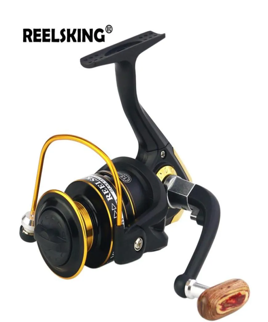 Reelsking aluminium spool 551 houten handgreep 1000 2000 2500 3000 4000 5000 6000 7000 serie vishelel Y181007065417016