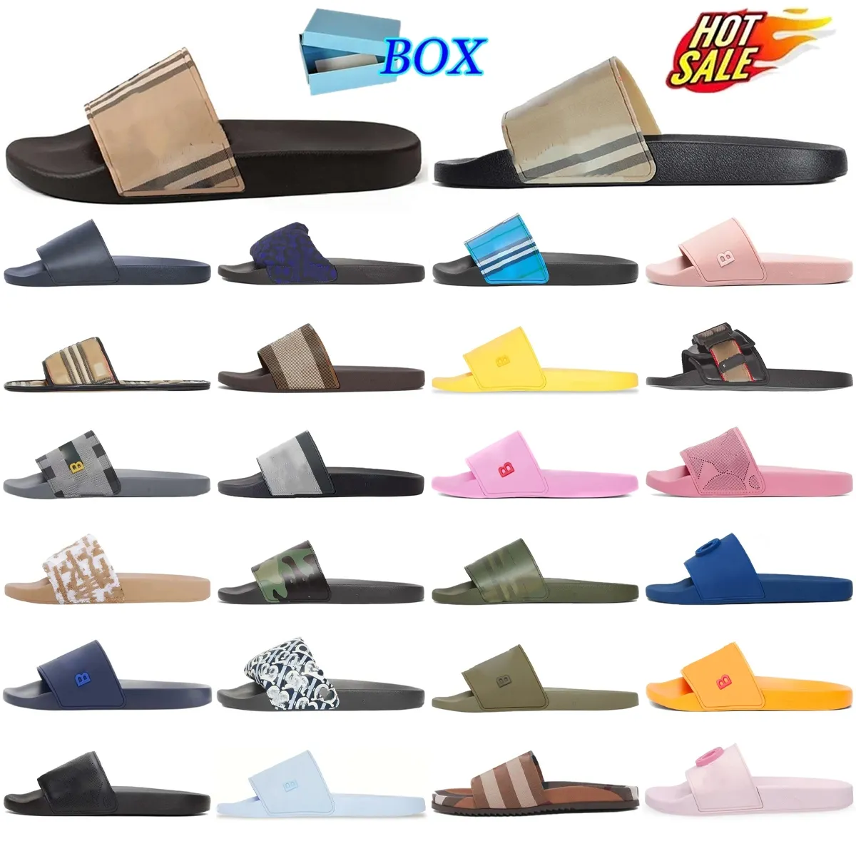 Designer Sliders Check Slides Slipper Sandal Sandals Slippers Slide ...