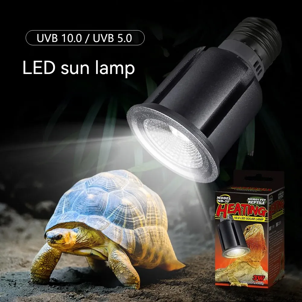 Oświetlenie gad 5.0/10.0 UVA UVB Lampa LED Full Spectrum jaszczurka jaszczurka wygrzewanie UV Light Lampa Sunbathe Light 110/220V