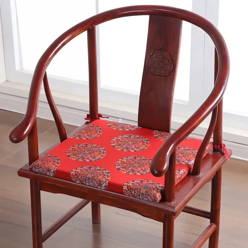 Poduszka mahoniowa sofa maty chińskie hafty jadalne podkładki do jadalni herbaty krzesło herbaciane stałe drewniane maty maty zamek błyskawiczny