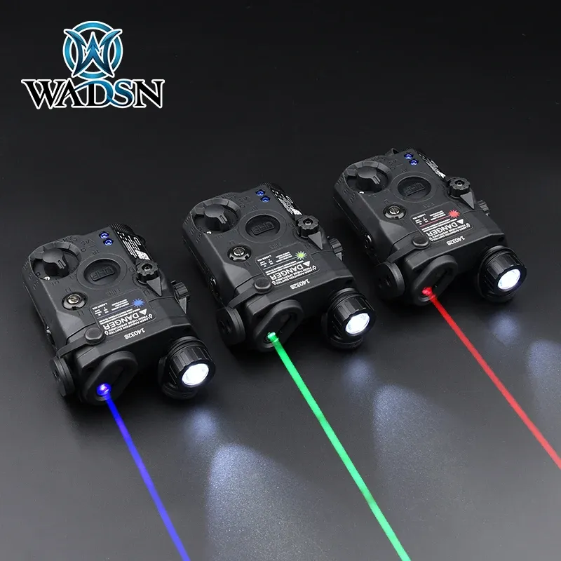 Lichter Wadsn Peq 15 PEQ15 Red Dot Grüne Blau Laserzeiger Anblick für 20mm Picatinny Rail AR15 Arisoft Accessoires Waffe Taschenlampe