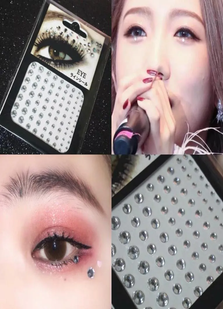 DIY Eye Brows Paste Forhead Twarz naklejka diamentowa akrylowa makijaż diamentów makijaż kryształowy makijaż