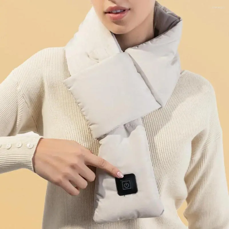 Scarves Winter Electric Heating Scarf Cross Neck Warmer Cover Wrap Washable Rechargeable Heated Women