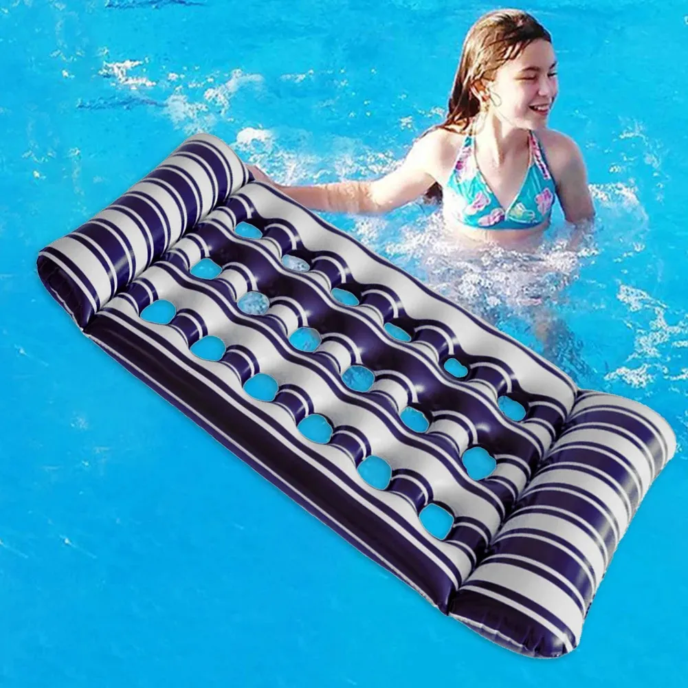 Opblaasbare zwevende watermatrassen Hangmat Lounge Pool Sports Toys Mat Kids voor zwemmen 240506