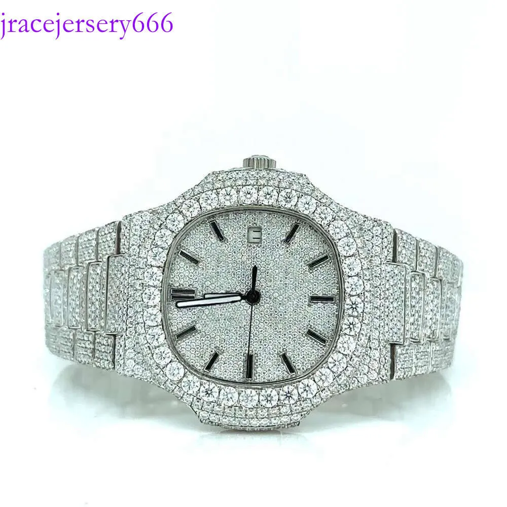 Fine Jewelry Sterling Sier Iced Out VVS Moissanite Diamond Hip Hop Men's & Women's Premium Watch