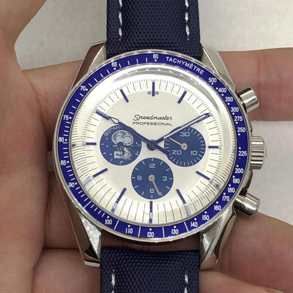 Designer Watch Reloj Watches AAA MECHECANICAL WATCH OUJIA Super Six Needle Blue Needle Face Blanc entièrement automatique Watch mécanique Cl00 Machine Mens Watch