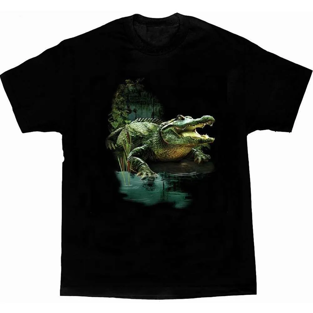 Men tshirts modelações marca de crocodilo de pântano curto para masculino camisetas de camiseta de algodão puro casual masculino camisetas
