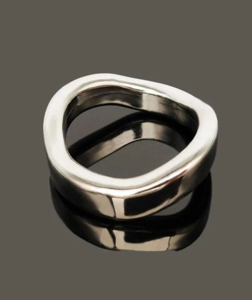 Anillo de pene nuun macho acero inoxidable bloqueo de metal anillo fino anillo curvo eyaculación juguetes sexuales para hombres 2107209176585